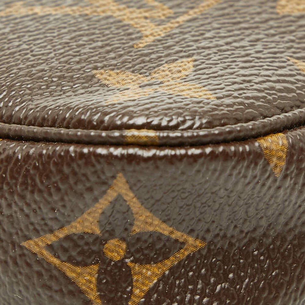 LOUIS VUITTON Brown Monogram Leather Pochette Pouch - Picture 5 of 11